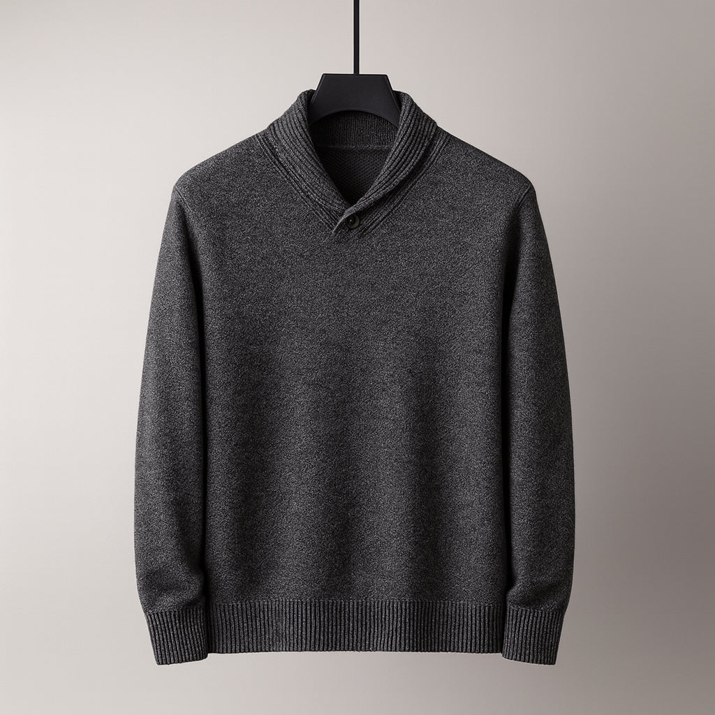 Men's Wool Shawl Collar Sweater