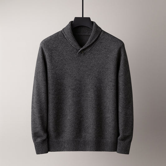 Men's Wool Shawl Collar Sweater