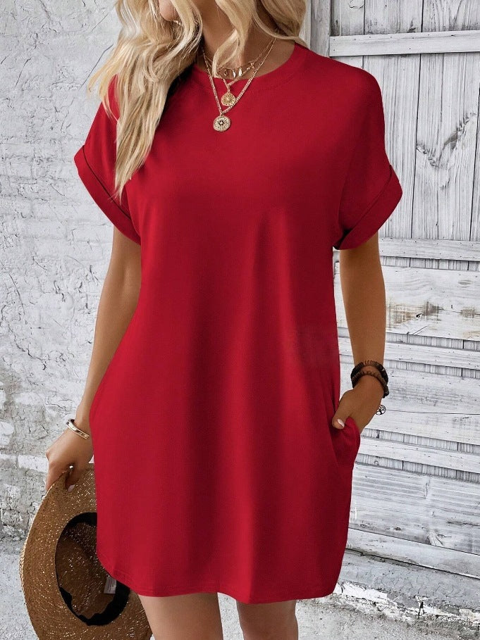 🌸 50% OFF NOW! 🌸Women's T-Shirt Dress – Soft, Pockets, Effortless Midi👗