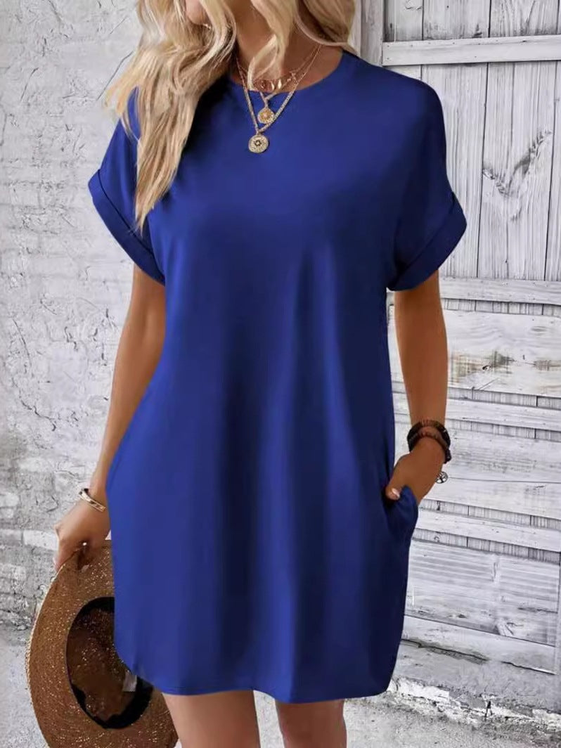 🌸 50% OFF NOW! 🌸Women's T-Shirt Dress – Soft, Pockets, Effortless Midi👗