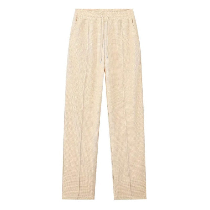 Men’s Waffle Knit Sweatshirt & Straight-Leg Pants Set