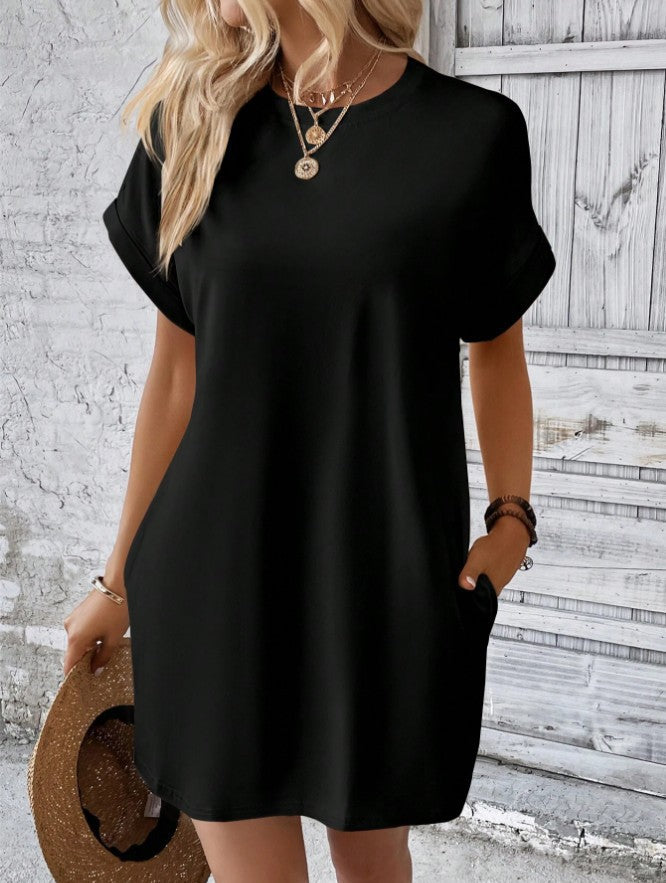 🌸 50% OFF NOW! 🌸Women's T-Shirt Dress – Soft, Pockets, Effortless Midi👗