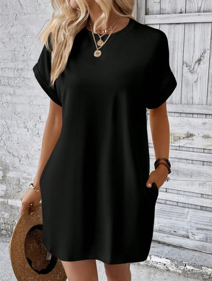 🌸 50% OFF NOW! 🌸Women's T-Shirt Dress – Soft, Pockets, Effortless Midi👗