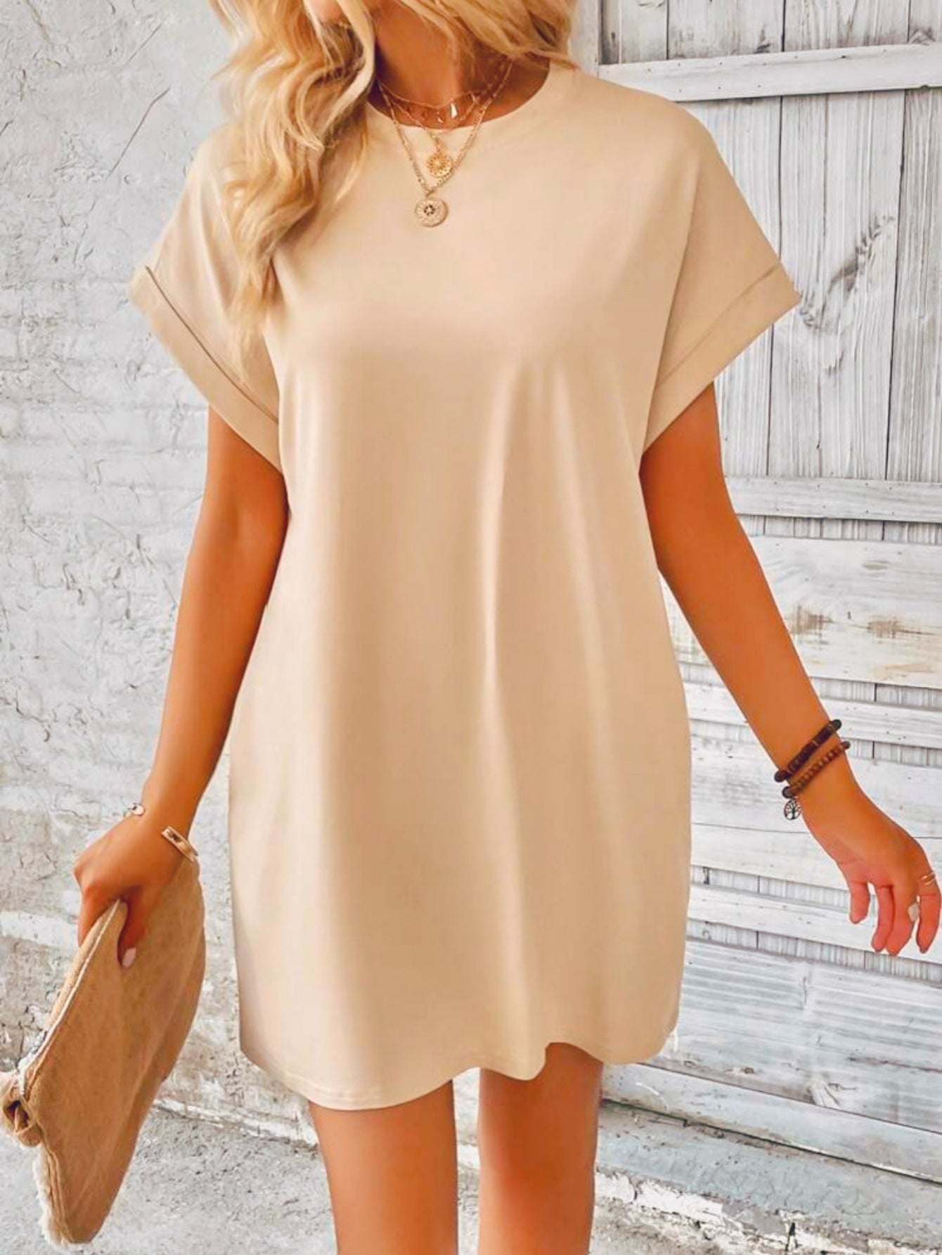 🌸 50% OFF NOW! 🌸Women's T-Shirt Dress – Soft, Pockets, Effortless Midi👗