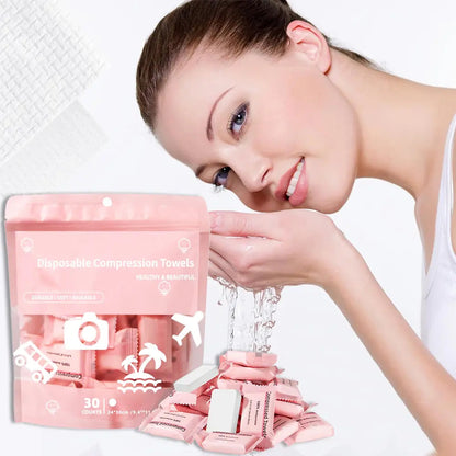 Compressed Towels — Instant XL Cleansing In Your Pocket! Just Add Water