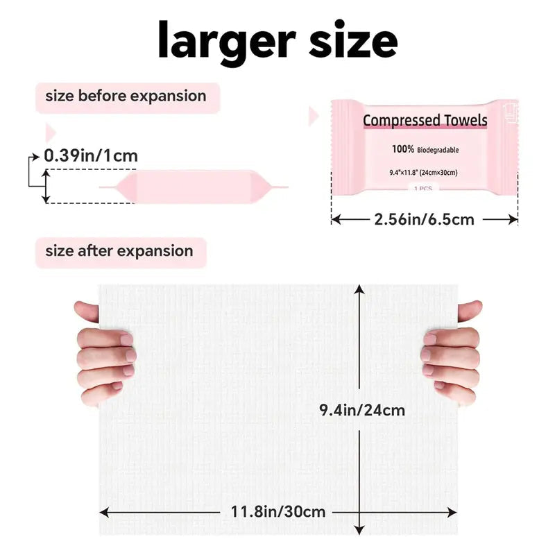 Compressed Towels — Instant XL Cleansing In Your Pocket! Just Add Water