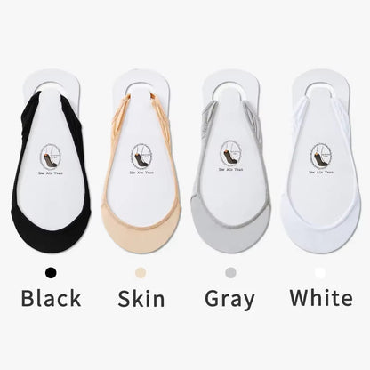 8 Pairs Invisible Summer Silicone Non-Slip Boat Socks for High Heels